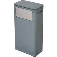 Garden Sanctuary 25L Plastic Rubbish Bin with Top & Side Opening in Grey