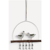 shoeless . Seagulls & Fish Driftwood Hanging Wall Decoration