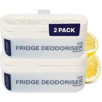 Clayr Fridge Deodoriser 120g Natural Gel 2 Pack with Clip Hook in White