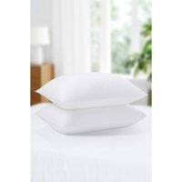 Homes-Linen Luxury Pillows Pack of 2 Hotel Quality Bounce Back Hollow Fibre in White