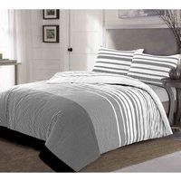 Homes-Linen Maximus Printed Polycotton Duvet Cover Set Soft Easy Care Bedding | Size: Super King