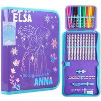 Disney Frozen 1 Compartment Pencil Case School Stationary in Purple