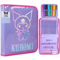 Hello Kitty Kuromi 1 Compartment Pencil Case School Stationary in Purple