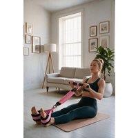 Living and Home Multifunction Pedal Resistance Bands with Handle in Pink