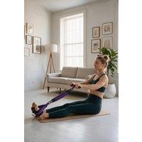 Living and Home Multifunction Pedal Resistance Bands with Handle in Purple
