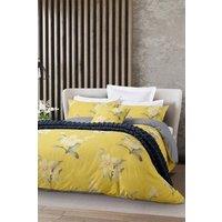 Lazzaro Home Premium Quality Duvet Cover Set Reversible Easy Care OEKO Tex Verified in Yellow | Size: Super King
