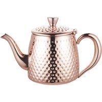 Cafe Ole Sandringham Teapot 1360ml, Copper Hammered Stainless Steel | Size: 1 Pack