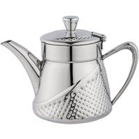 Cafe Ole Arabica Teapot, 995ml 35oz, 2-4 Cup, Hammered Stainless Steel in Silver | Size: 1 Pack