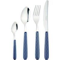 Grunwerg Greenworks 24 Piece Cutlery Set, Polka Dot Handle in Mid Navy | Size: 1 Pack