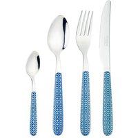 Grunwerg Greenworks 24 Piece Cutlery Set, Mosaic Handle in Mid Blue | Size: 1 Pack