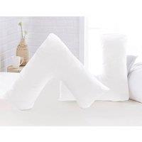 Homes-Linen Microfiber V Pillowcase Soft Breathable V Shape Cover in White | Size: Standard