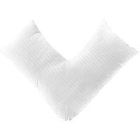 Homes-Linen Embossed Stripe Orthopaedic V Shaped Pillow V Pillow Cover Only in White