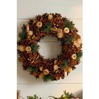 Dibor Golden Grandeur Christmas Wreath 39cm in Green | Size: Medium
