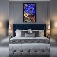 HOME LUXE INTERIOR Playing Cards Neon LED Wall Art - 40x60cm Poker Game Room USB Decor | Size: 40x60 cm