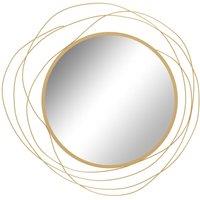 AKA Metal Wall Art 65cm Decorative Mirror, Gold Tone