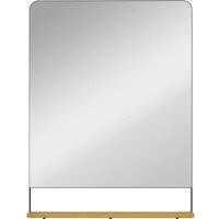 AKA Wall Mirror, Wood Shelf, Black