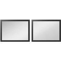 AKA Set of 2 Wall-Mounted Mirrors, 30 x 40 cm, Black | Size: 30 x 40 cm