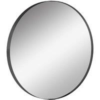 AKA 61 cm Round Wall Mirror, Aluminium Frame, Black