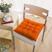 YnysTec Chair Seat Pad Cushions with Ties for Dining Kitchen Garden & Patio in Orange | Size: 40 cm x 40 cm