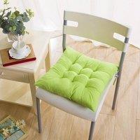 YnysTec Chair Seat Pad Cushions with Ties for Dining Kitchen Garden & Patio in Green | Size: 40 cm x 40 cm