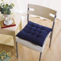 YnysTec Chair Seat Pad Cushions with Ties for Dining Kitchen Garden & Patio in Navy | Size: 40 cm x 40 cm