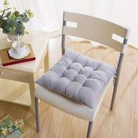 YnysTec Chair Seat Pad Cushions with Ties for Dining Kitchen Garden & Patio in Grey | Size: 40 cm x 40 cm
