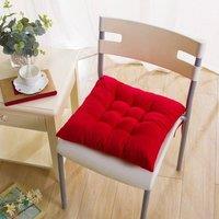 YnysTec Chair Seat Pad Cushions with Ties for Dining Kitchen Garden & Patio in Red | Size: 40 cm x 40 cm
