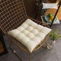 YnysTec Chair Seat Pad Cushions with Ties for Dining Kitchen Garden & Patio in Beige | Size: 40 cm x 40 cm