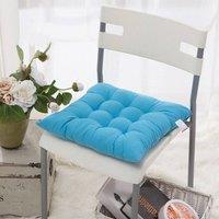 YnysTec Chair Seat Pad Cushions with Ties for Dining Kitchen Garden & Patio in Light Blue | Size: 40 cm x 40 cm