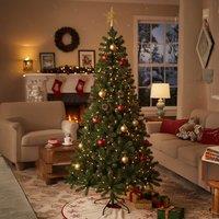 Alivio 6ft Natural Looking Artificial Christmas Tree with Stand for Home Office Decoration in Green