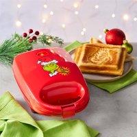 The Grinch 520W Non-Stick Sandwich Toastie Maker Christmas Themed - Red