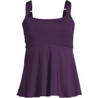 Lands' End Women's Flutter Tankini Top in Purple | Size: 8
