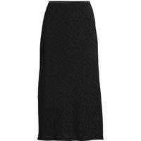 Lands' End Women's Crinkle Bias Pull-on Midi Skirt in Black | Size: 14