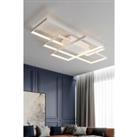 110cm Neutral Style Rectangular Semi Flush Dimmable Ceiling Light