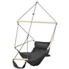 Swinger Black Hanging Chair and Foot Rest