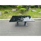 Aluminum Garden Furniture Rising Adjustable Lifting Dining or Coffee Table Easy Stop 2 Gas Line Dark Grey