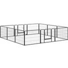 12 Panels Pet Playpen, Heavy-Duty Dog Fence DIY Design 80 x 60 cm