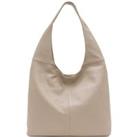 Ivory Soft Pebbled Leather Hobo Bag - BBRAD