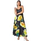 Luxe Floral Fit & Flare Maxi Dress