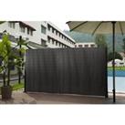2*3M Dark Grey PVC Privacy Decorative Fences