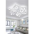 Petal-Shaped LED Semi Flush Ceiling Cool White