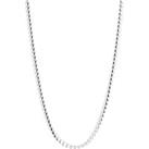 Simply Silver Sterling Silver 925 Heart Row Necklace