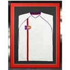 3D Mounted Sports Shirt Display Frame with Gloss Black Frame and Red Mount 60 x 80cm