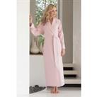 Powder Pink 'Herringbone' Brushed Cotton Dressing Gown