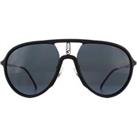 Aviator Matte Black Grey Sunglasses