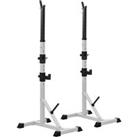 Adjust Pair of Barbell Squat Racks Stand Weight Lifting Bench Press
