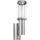 Trono Stick Stainless Steel and Glass IP44 Outdoor Wall Light With Sensor