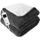 Electric Heated Throw Fleece Blanket 160 x 130cm 5 Colours Available