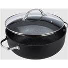 Scratch Guard Casserole Pot with Lid Glass, Induction, Dishwasher and Oven Safe, 28cm