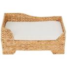 Indoor Wicker Cat Or Small Dog Raised Bed, Elevated Lounger